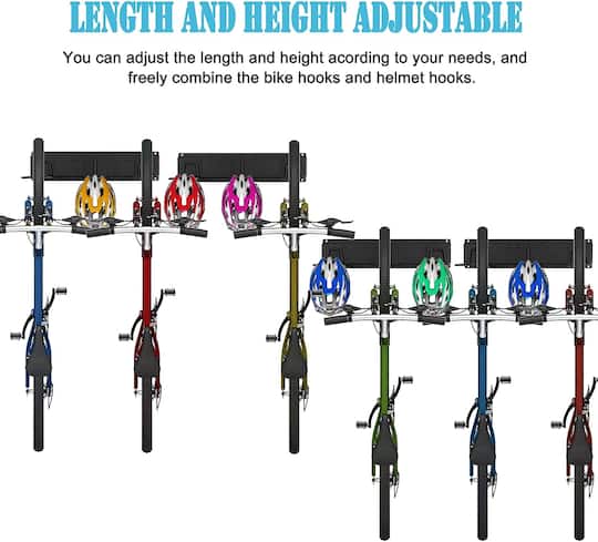 NEX™ 16.5" Black 6-Bicycle Storage Wall Rack